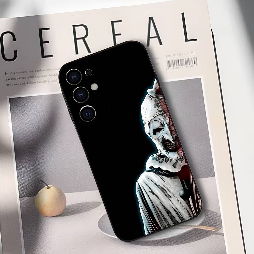 Art the Clown Horse T-Terrifier Soft Black Phone Case for Samsung S25/S24/S21/S22/S23/S30/Ultra/S20/Plus/Fe/Lite