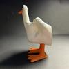 Funny Middle Finger Duck Decoration Resin Craft Desktop Cute Little Duck Figurine Sculpture Statue Ornament Home Office Decor Housewarming Gift