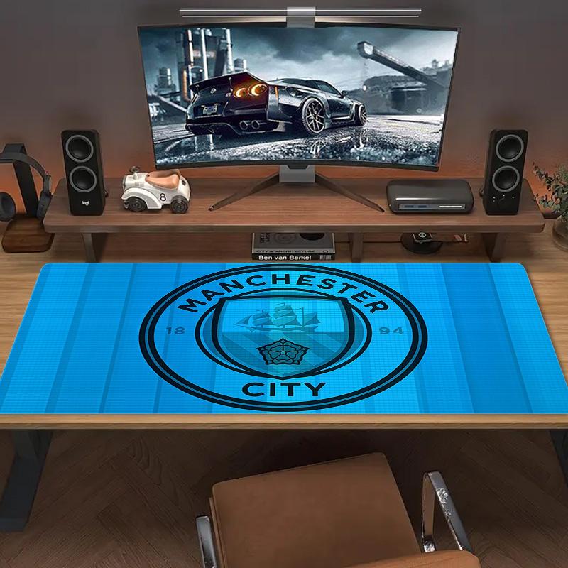 Man City2 Print  Cushion Non-slip Laptop Tablet Big Mousepad XXL Mat Mini PC Playmat With Lock edge