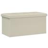 Foldable Storage Bench White 180 Kg 80 L 77 X 38 X 38 Cm