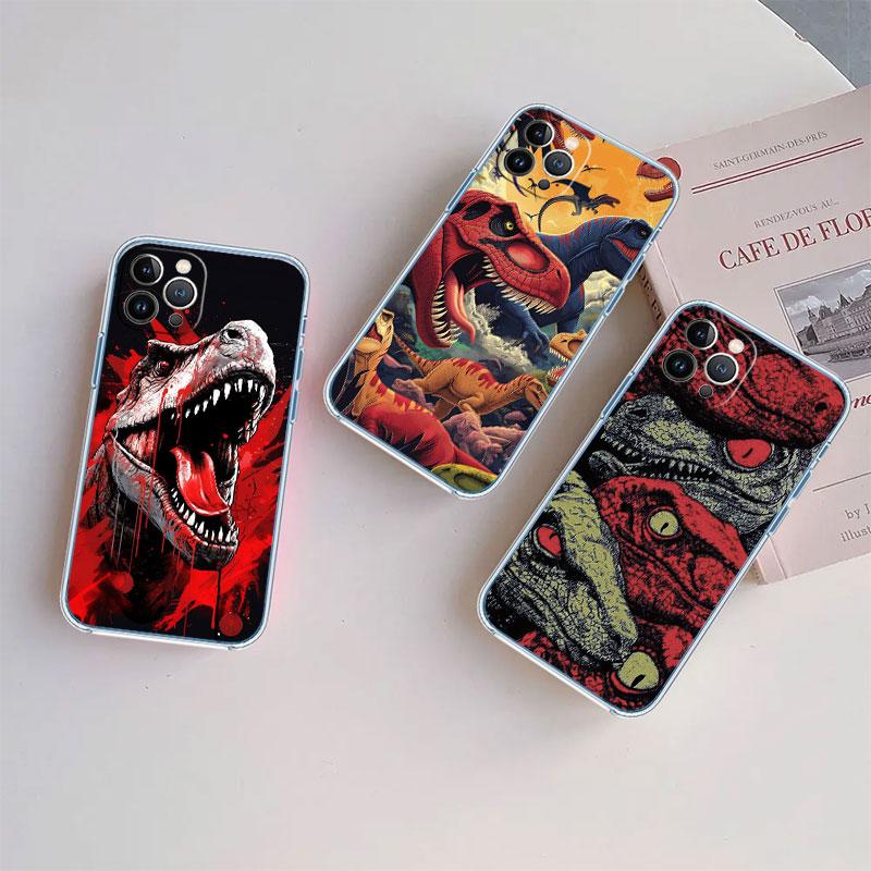 Dinosaur Transparent Phone Case for Motorola Moto E22I E22S E22 E32 E40 E7 E7I G Plus Power Play Stylus G22 G14