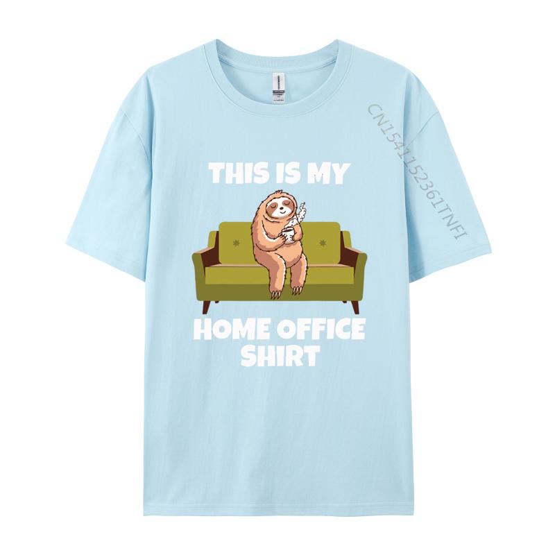 

This Is My Homeoffice Sloth Pajamas Home T Shirt Mens Cotton Oversized Print T Shirts Streetwear Tshirt Tee Tops 4XL