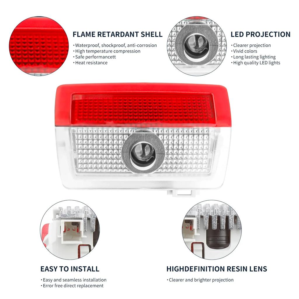CDS1 2025 Hot New LED Car Door Lights Logo HD Laser Decor Project Ghost Lamp For Mercedes Benz W176 W205 W166 W246 W212 A B C M ML GL