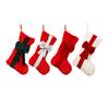 Christmas Stockings 18 Inch Large Fireplace Hanging Stockings with Bow for Xmas Farmhouse Holiday Party Decoration