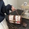 New cute cherry printed messenger bag simple splicing handbag fresh contrasting color shoulder bag