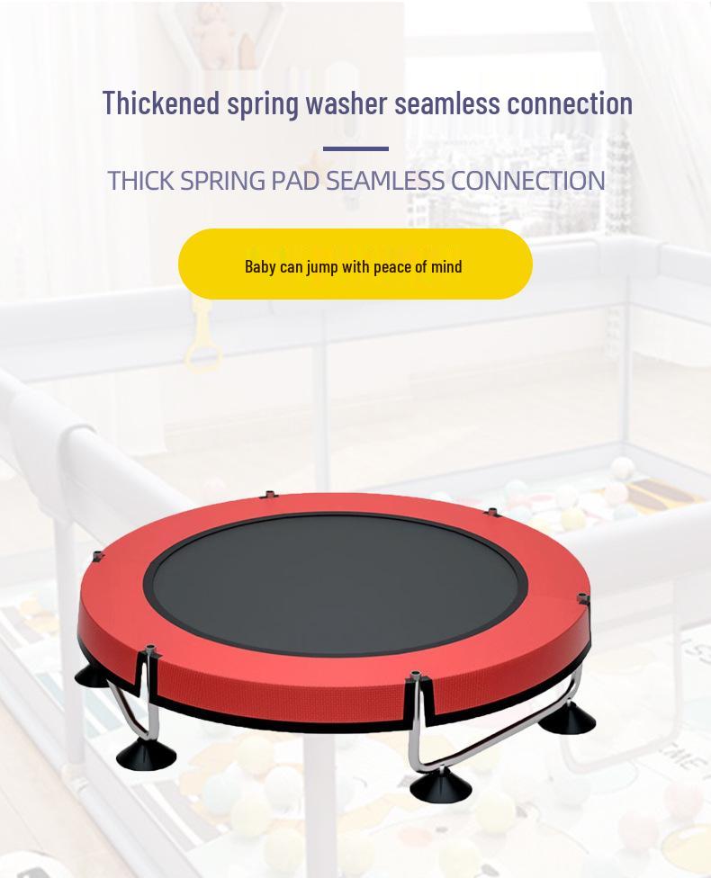 Kids' Indoor Safety Trampoline with Anti-Rollover and Anti-Pinch Features