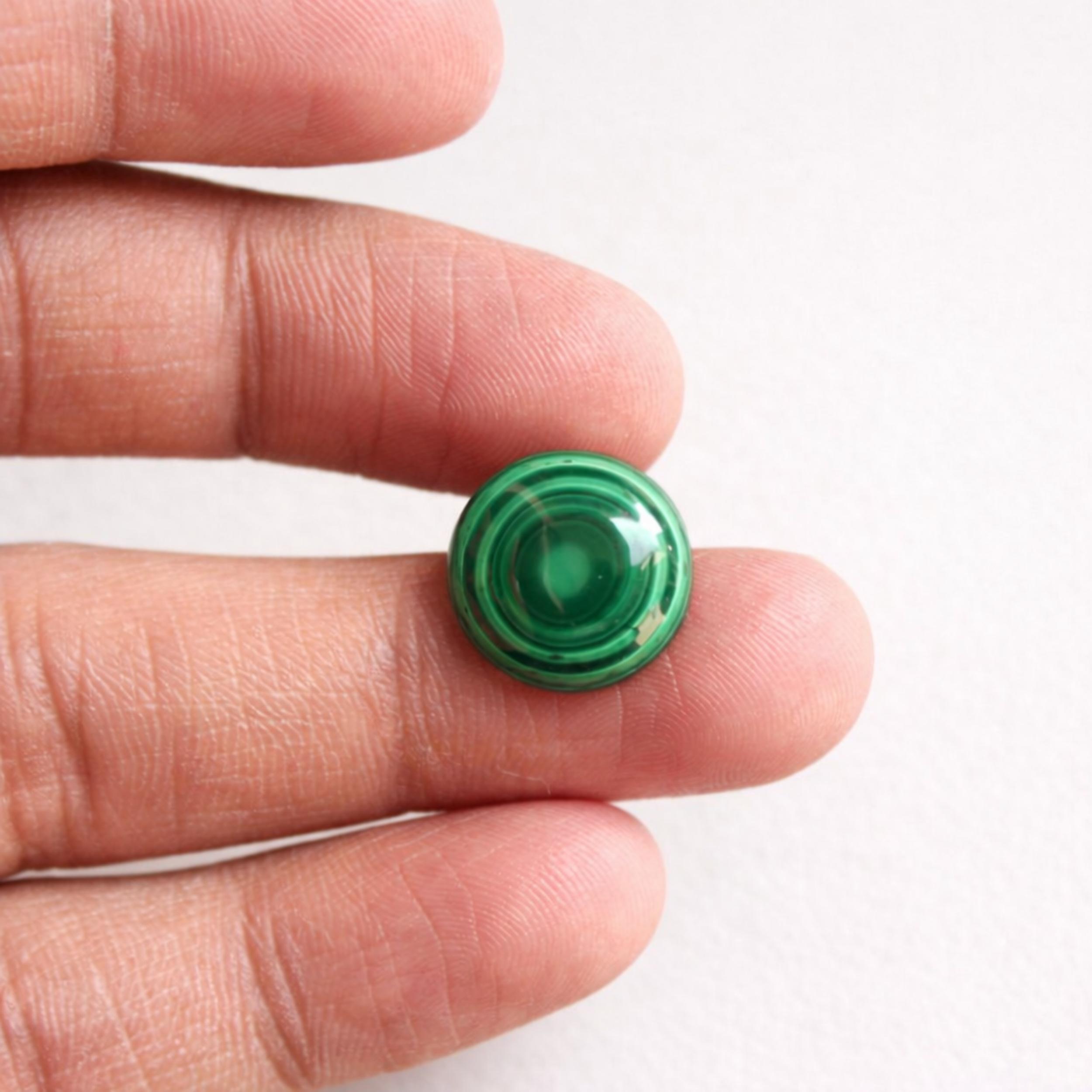 

Green Malachite Round Cabochons, Polished Malachite Gemstone Cabs, Deep Green Banded Stone, Jewelry Making Supplies 20mm зелений