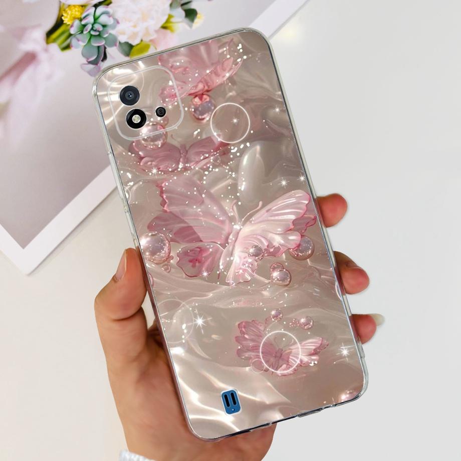For Realme C11 2021 Clear Soft TPU Silicone Phone Back Cover For Realme RMX3231 C 11 RealmeC11 Funda Cool Dragon Cat Capa Bumper