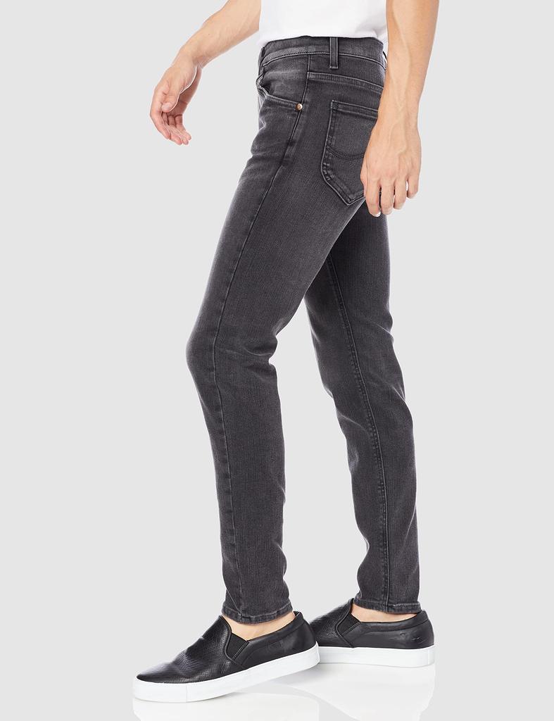 Lee Skinny Denim Hyper Size Size 383 Men's Pants, Stretch, Black, XS,