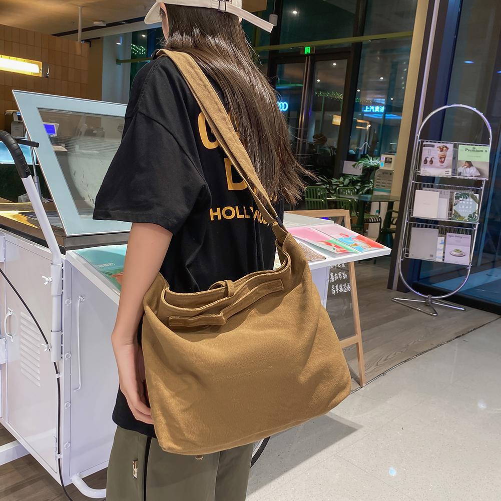 Frauen Tasche Shopper Einfache Mode Zipper Hobo Handtaschen Leinwand Solide Umhängetasche Große Kapazität Tote Schulter Taschen Für Frauen Männer