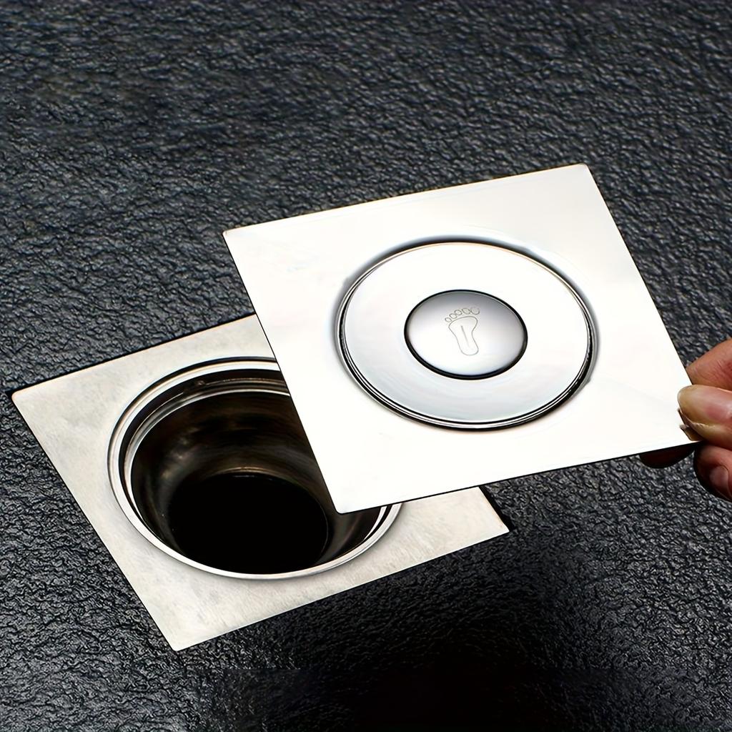 Stainless Steel Shower Drain with Smooth Edge Design Clog Resistant Fast Drainage Modern Bathroom Essential Minimalist White Round Drain No Overflow