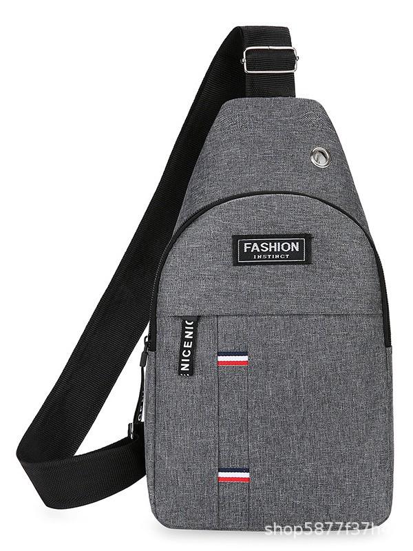 

Men s Fashion Oxford Cloth Crossbody Casual Chest Bag for Travel 30×5×17 сірий колір