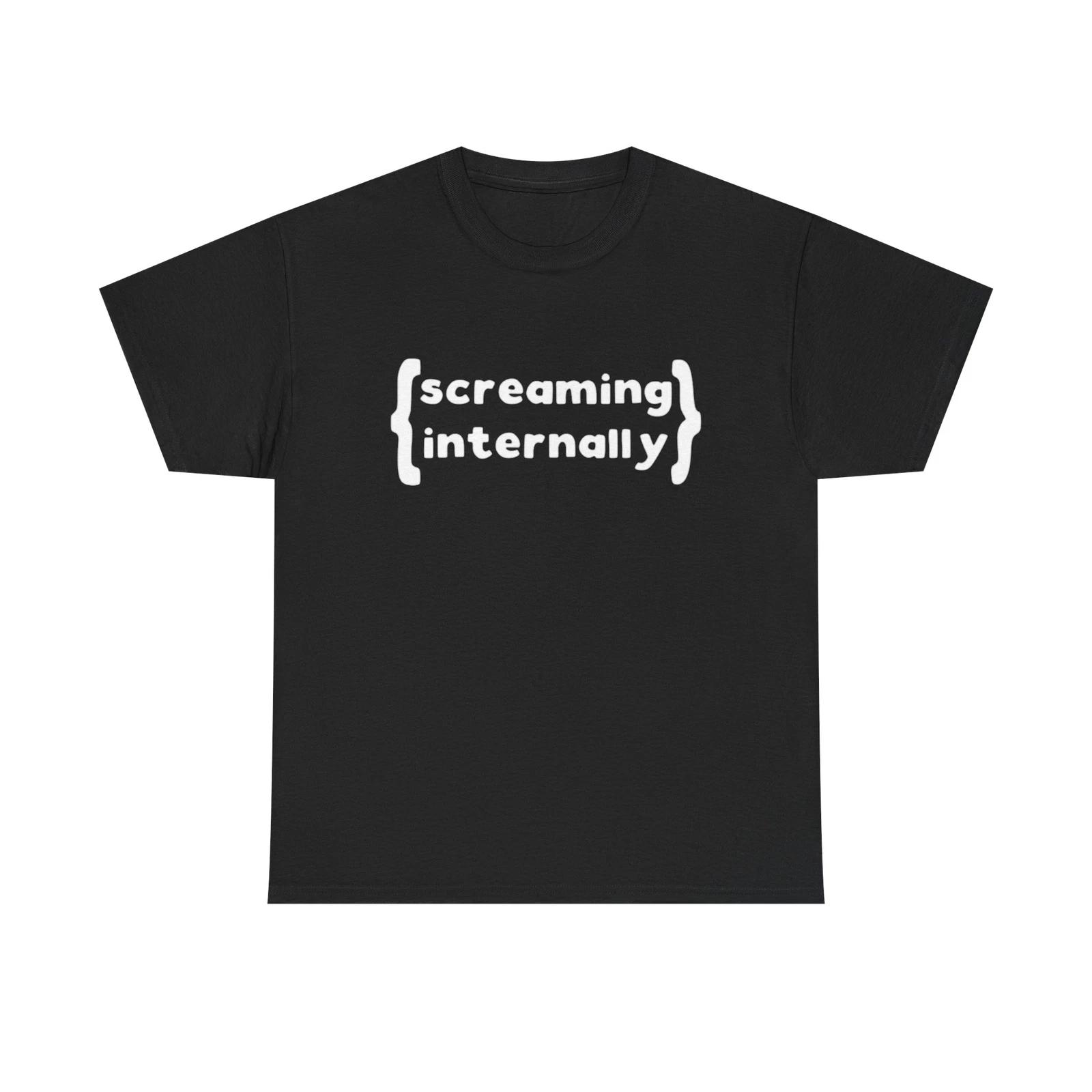 Men s and Women s T-shirts Screaming Internally Graphic S