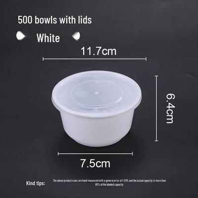 Contenants Alimentaires Ronds Jetables en Plastique pour Emporter