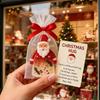 Christmas Hug Santa Claus Ornaments Keepsake Heartwarming Cards With Bags For Friends Family Kids Adults Women Girls Students