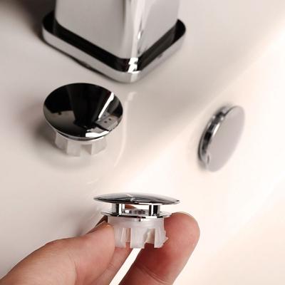 Round Sink Overflow Covers Double Layer Replacement Wash Basin Overflow Ring Plug Copper Tub Drain Stopper Kitchen Bathroom