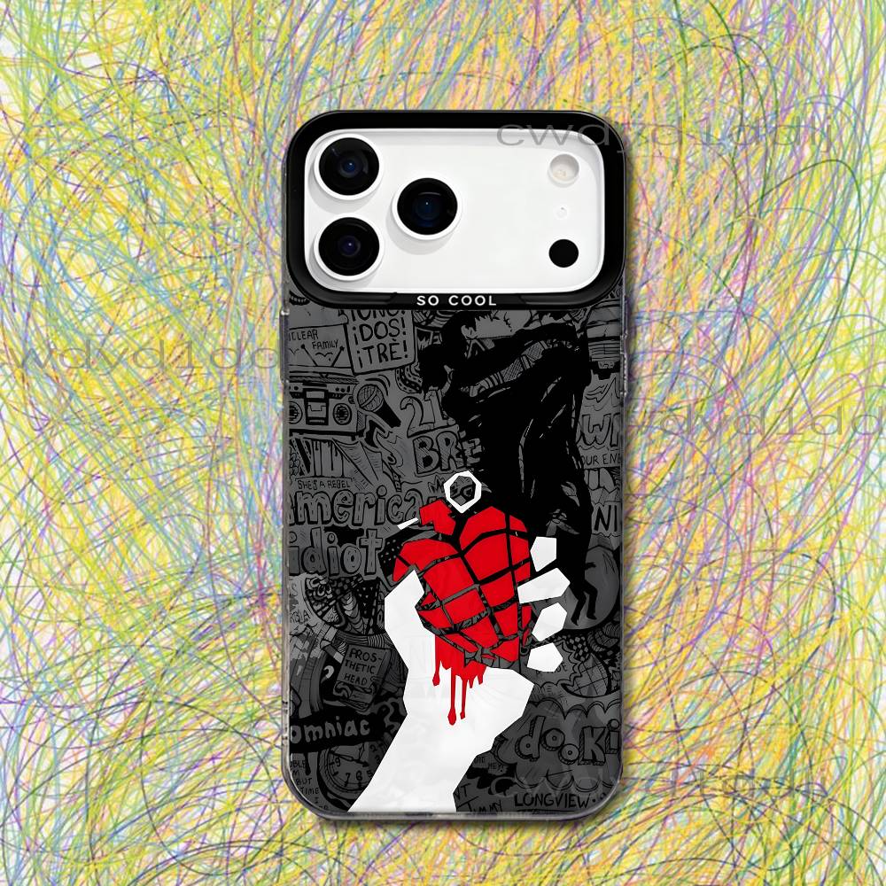 

G-Green Day American Idiot Dookie For iPhone 17,16,15,14,13,12,X,8,Pro,Max,Plus,SE4,Air,Mini Black IMD Matte Case iPhone12mini