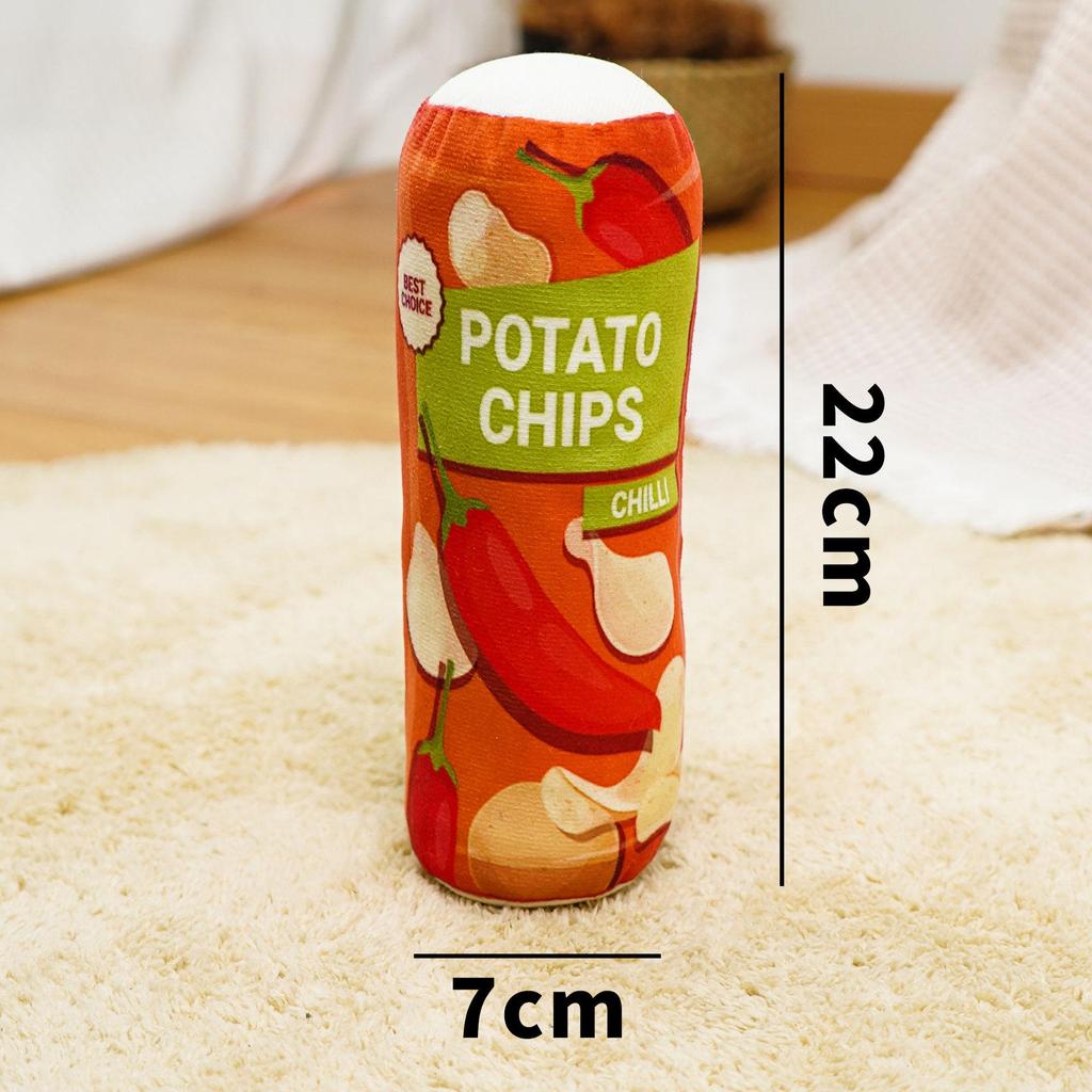 Dog Crinkle Toy: Plush Pizza Teething Sound Toy for Medium-Large Breeds, Shiba Inu & Corgi Boredom Relief.