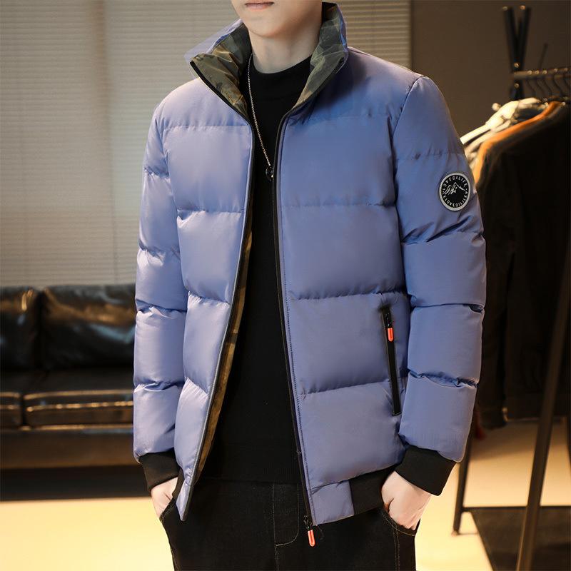 New Cotton-padded Men's Winter Explosion Casual Loose Coat Thickened Warm Stand-up Collar Trendy Cotton-padded Jacket