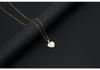 Gold Shell Pendant Necklace with English Alphabet - European & American Trend In Titanium Steel Chain