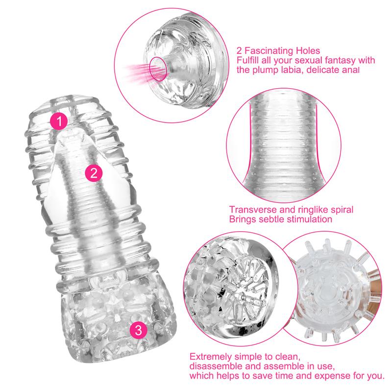 Transparent Airplane Cup Male Exercise Device Masturbation Male Training Famous Device Mold Adult Products