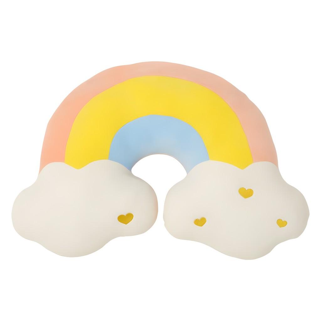 Nordisches Regenbogen-Wolken-Stern-Plüschkissen für Mädchenzimmer-Dekoration