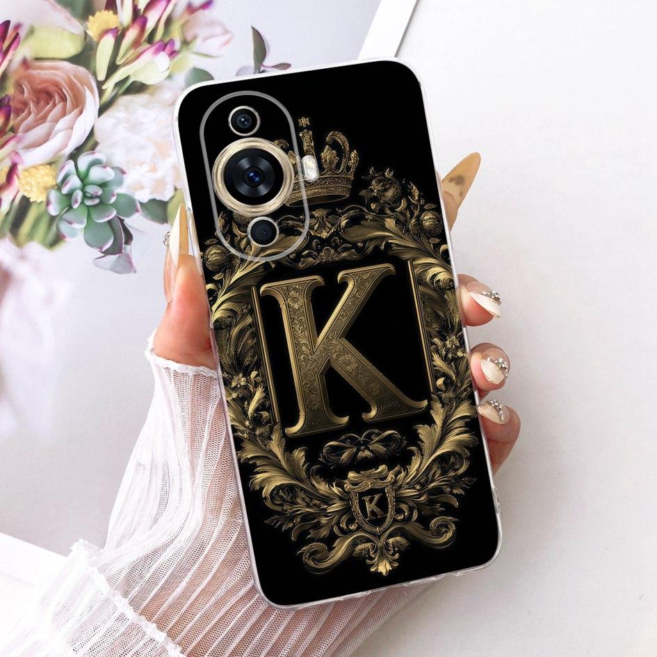 For Huawei Nova 11 Case FOA-LX9 Cover Retro Crown Letters Soft Slim Silicone Protective Cover For Huawei Nova 11 Pro Ultra Shell