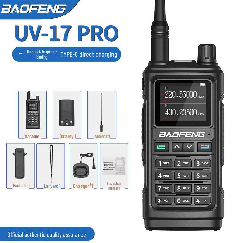 Baofeng UV-17 PRO Walkie-Talkie with Type-C Charging for Outdoor Adventures