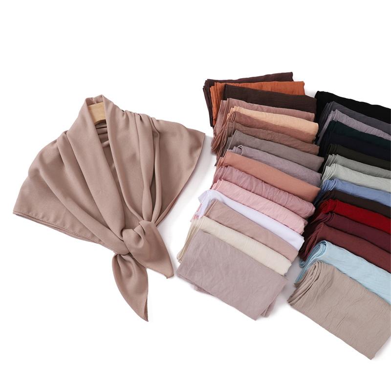 Ramadan Tinta Unita Quadrato 90cm Viscosa Hijab Sciarpa Donna Unicolore Musulmana Copricapo Sciarpe Musulman Fascia per Capelli Turbante Islamico Sjaal