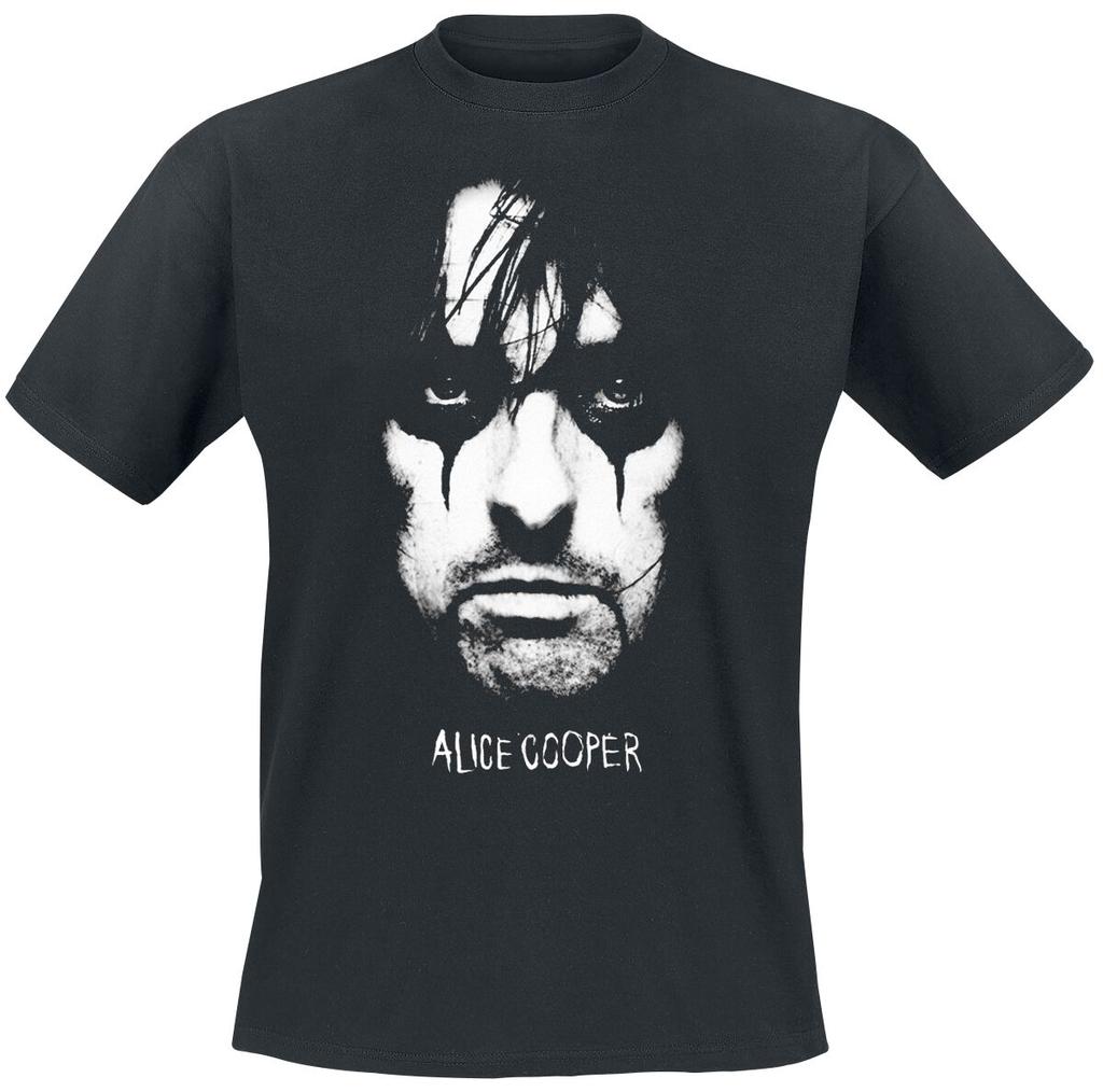 Hot Alice Cooper Graphic Cotton Band Shirt Unisex Summer Short Sleeve Fashion Brand Tee Luxury Casual Vintage