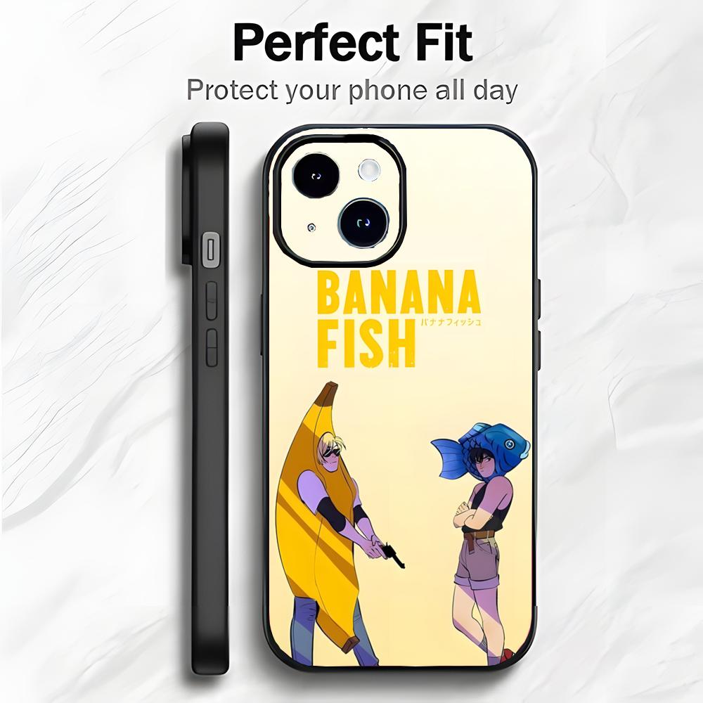 Emotional Dark Anime B-Banana Fish Phone Case Phone Case Soft Packaging Lightweight For iPhone17 16 15 14 13ProMax