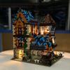 Non-Toxic 2843Pcs Medieval Tavern Building Block Creative City Street View Moc Model Bricks Creative Desktop Ornaments Toys Gifts For Kids