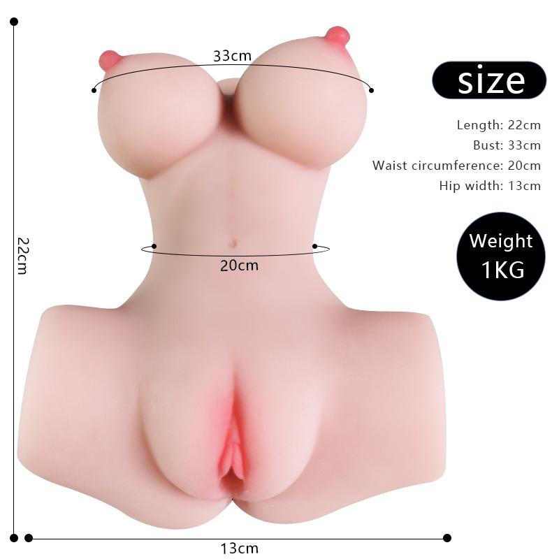 Sex Doll Male Masturbator with Realistic Boobs Vagina and Anal,3 In 1 Torso Masturbator Doll Pocket Pussy Men Masturbation Sex Toys for Man