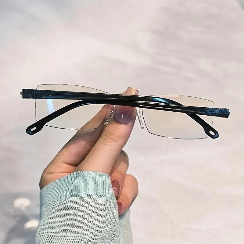 8Pcs High-Definition Blue Light Blocking Reading Glasses - Rimless Anti-Eyestrain Glare Protection +1.0 To +4.0