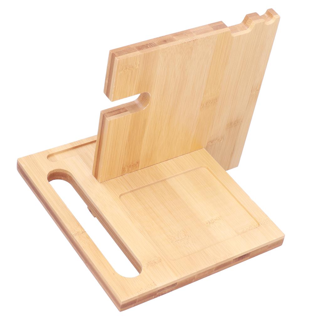 Wood Mobile Phone Holder MultiFunctional Wallet Storage Box for Home Office Living Room