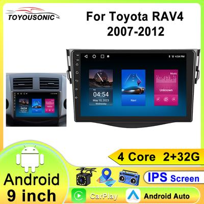 Toyota RAV4 Rav 4 2007-2012 İçin 9" Android 12 Araba Radyosu Multimedya Oynatıcı 2Din Carplay DSP Navigasyon GPS 4G Ağ WIFI stereo DVD