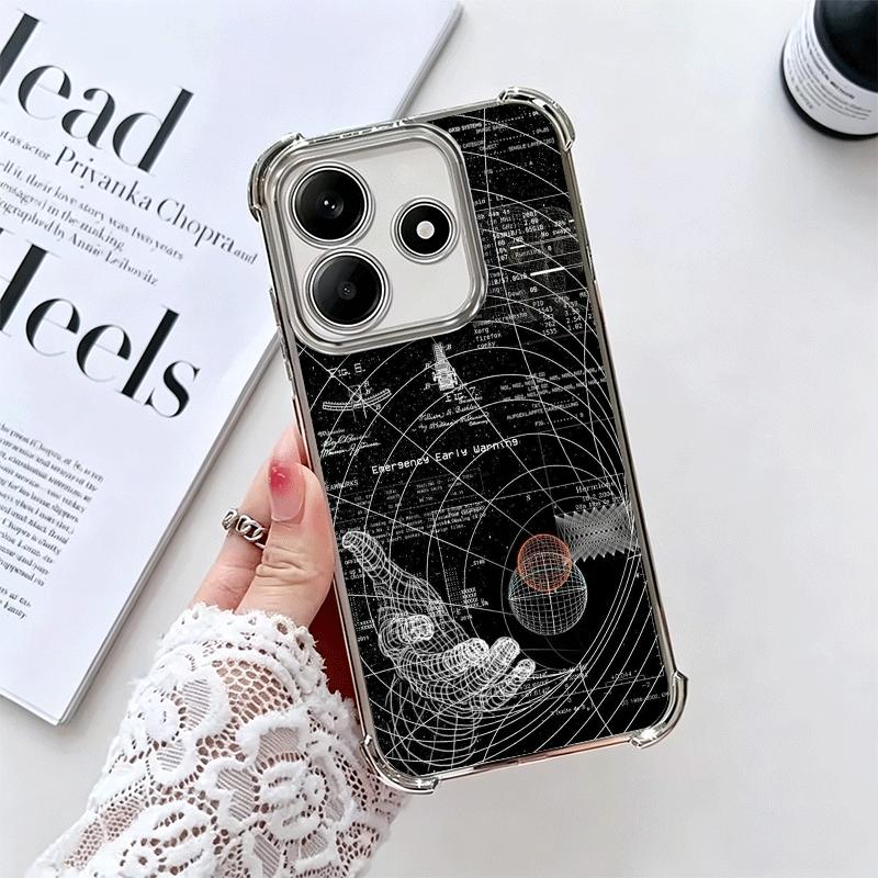 

Physics Chemical Mathematics Plating Phone Case For Xiaomi Redmi Note 14 15 Pro Plus 13 12 11 11S 11T 10 9S 9 5G Anti-Fall Airab Redmi Note 11T 5G