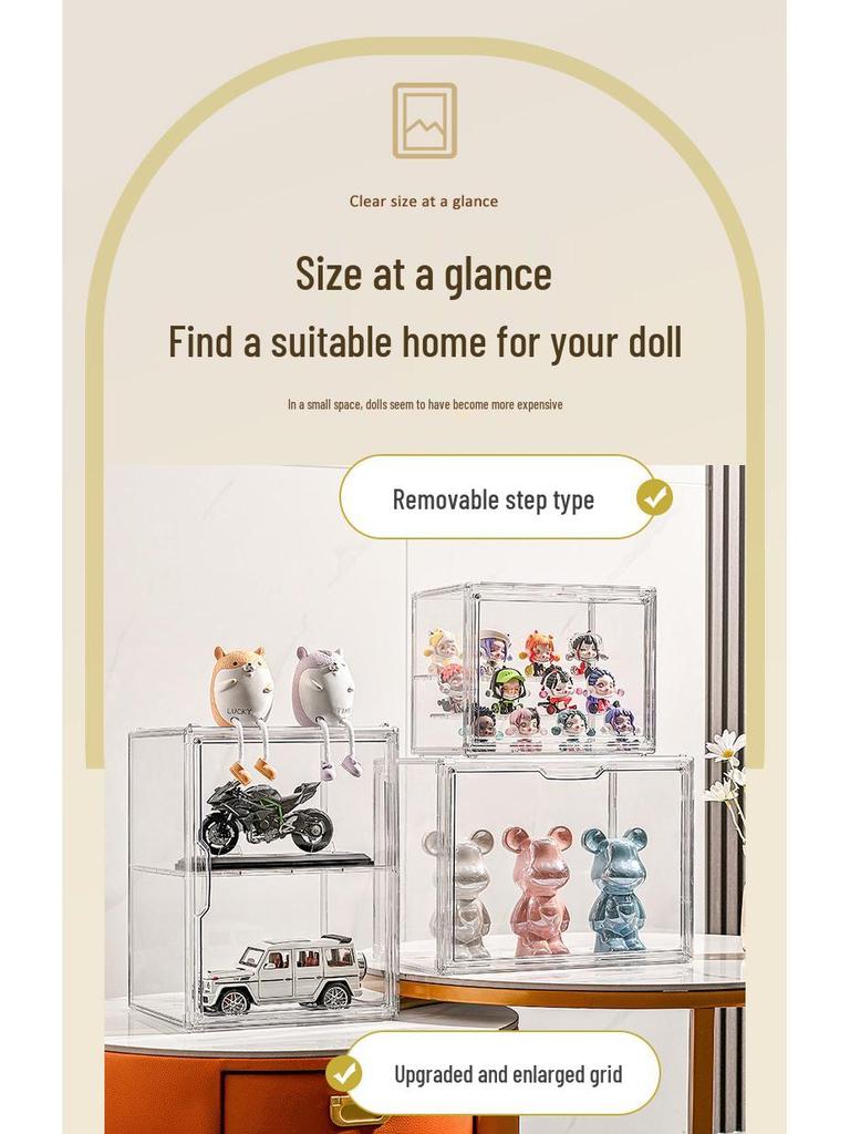 Transparent Dustproof Display Box for Action Figures and Dolls
