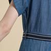 Bcbg Belt Point Denim Short Sleeve Dress B6m4o622