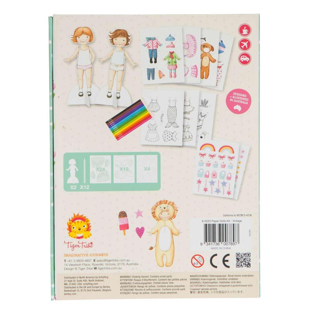 Dress Up Paper Doll Kit Vintage
