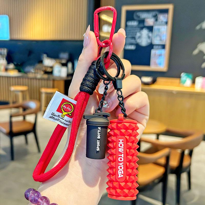 Bag Charm Detachable Barbell Plates Water Cups Simulation Dumbbells  Creative Dopamine Fitness Series Pendant