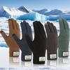 Thick Warm Men’s Winter Gloves Knitted Thermal Fleece Touchscreen Gloves Outdoor Cycling Riding Windproof Motorcycle Accessories