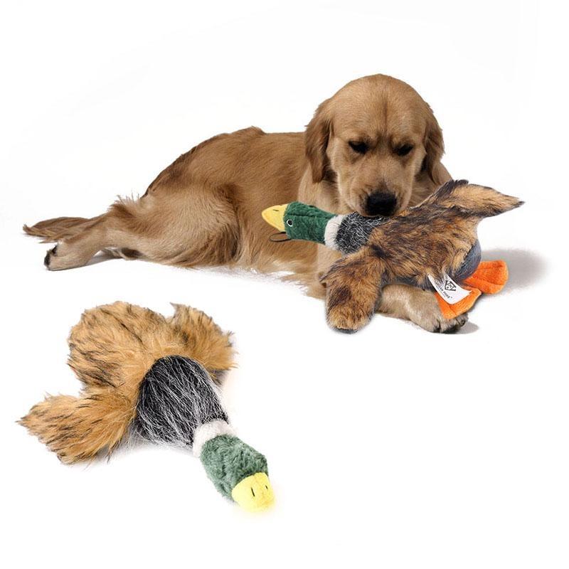 Yuyongzhi Cartoon Duck Plush Dog Toys Resistance To Bite Squeaky Sound Pet Toy Cleaning Teeth Chew Supplies