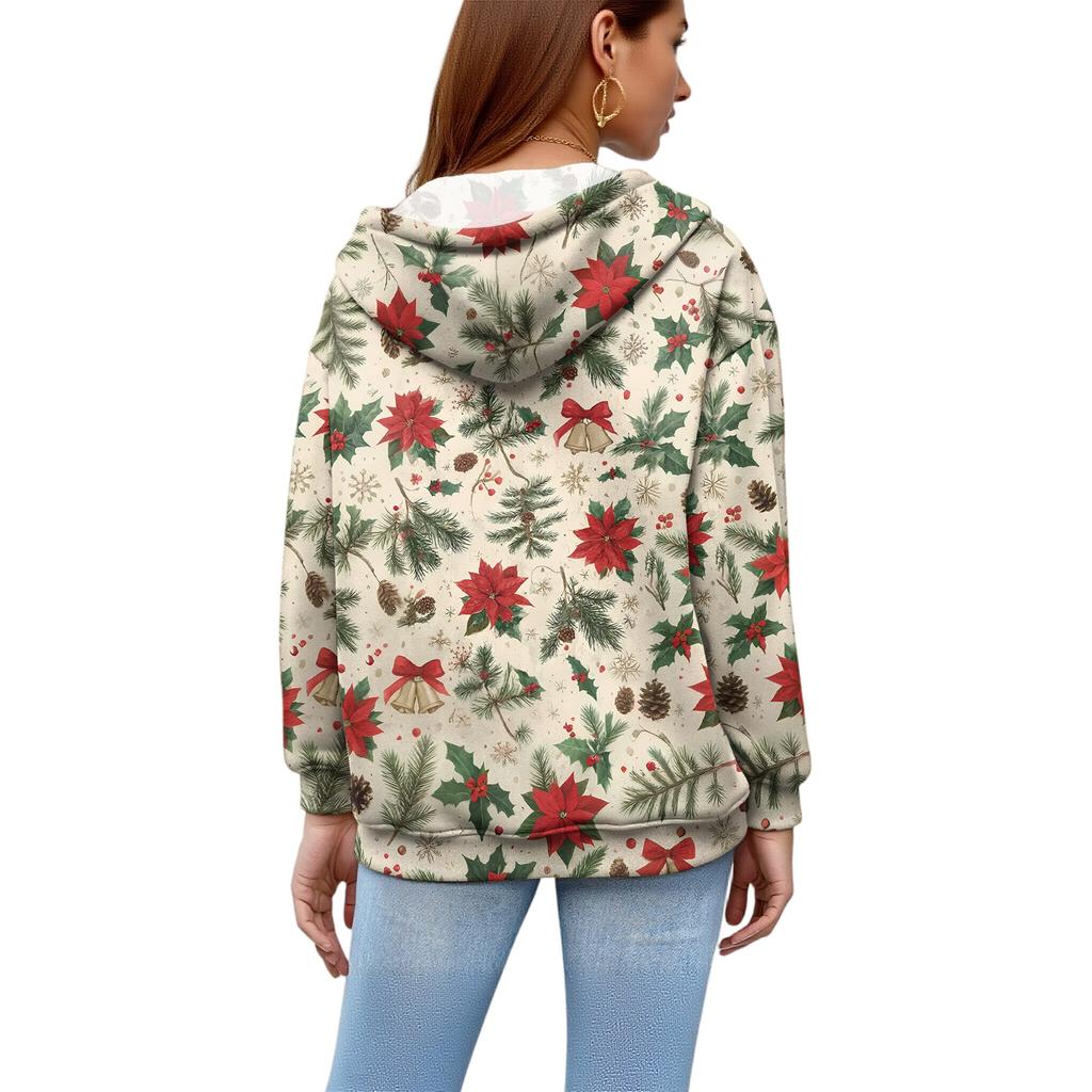 Women's Fashion Daily Versatile Casual Crewneck Sweatshirts Long Sleeve Printed Top Sweatshirts
