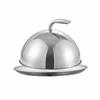 Restaurant Plate Cloche AntiScald Handle Stainless Steel Food Dome Mirror Shiny Metal