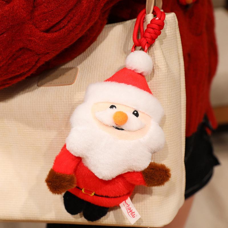 Christmas Plush Dolls: Santa Claus & Gingerbread Man Ornaments for Girls