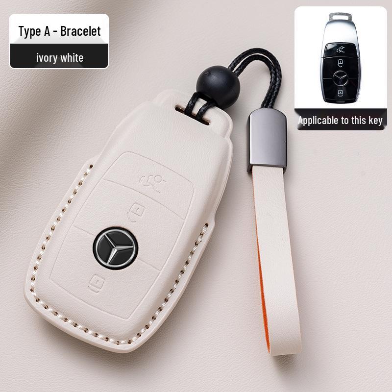 Originální kožené pouzdro na klíče Nappa v barvě Mercedes-Benz pro GLE, GLA, C200L, C260L, E300L, Třídu E, Třídu S, Třídu C