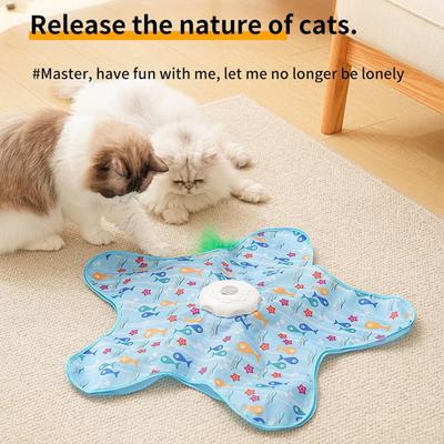 Jouets interactifs pour chats d'intérieur, Jouets de divertissement électriques pour chats, Jouet rotatif automatique pour chats, Jouet mobile en forme d'étoile, Accessoire pour chat domestique