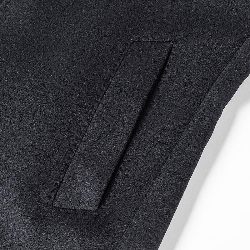 FAPAI Men's Merino Wool & Cashmere Blend Mid-Length Overcoat