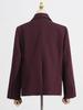 2026 Spring Angora Red Women's Blazer - European & American Luxury Design with Irregular Waist-Cinching